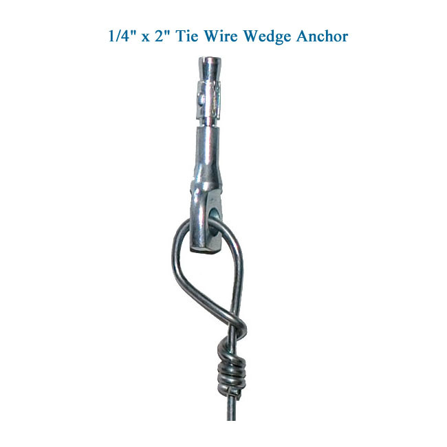 12 Gauge Suspended Ceiling Tie Wire 1/4"X 2" Wedge Anchor