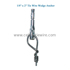 Wedge Anchor Pre Tied Ceiling Wire  Hanger 1/4&quot; X 2&quot; 25g/M2 Zinc Coated