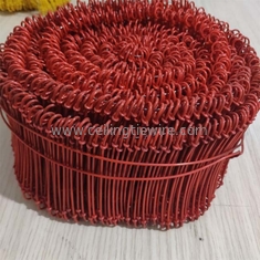 Yellow Green Double Loop Rebar Tie Wire ASTM A853 Polyethylene Coated