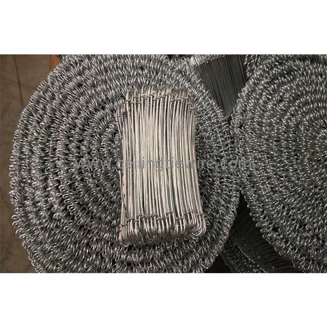 1.5mm X 110mm SUS304 Rod Double Loop Rebar Tie Wire Tying Reinforcing