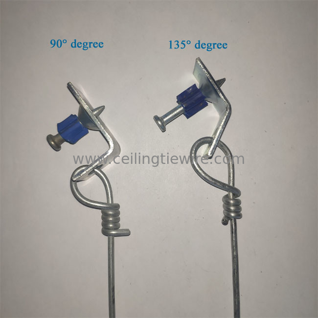 6ft 12 Gauge Galvanized Ceiling Tie Wire with 1-1/4&quot; Pin And Clip